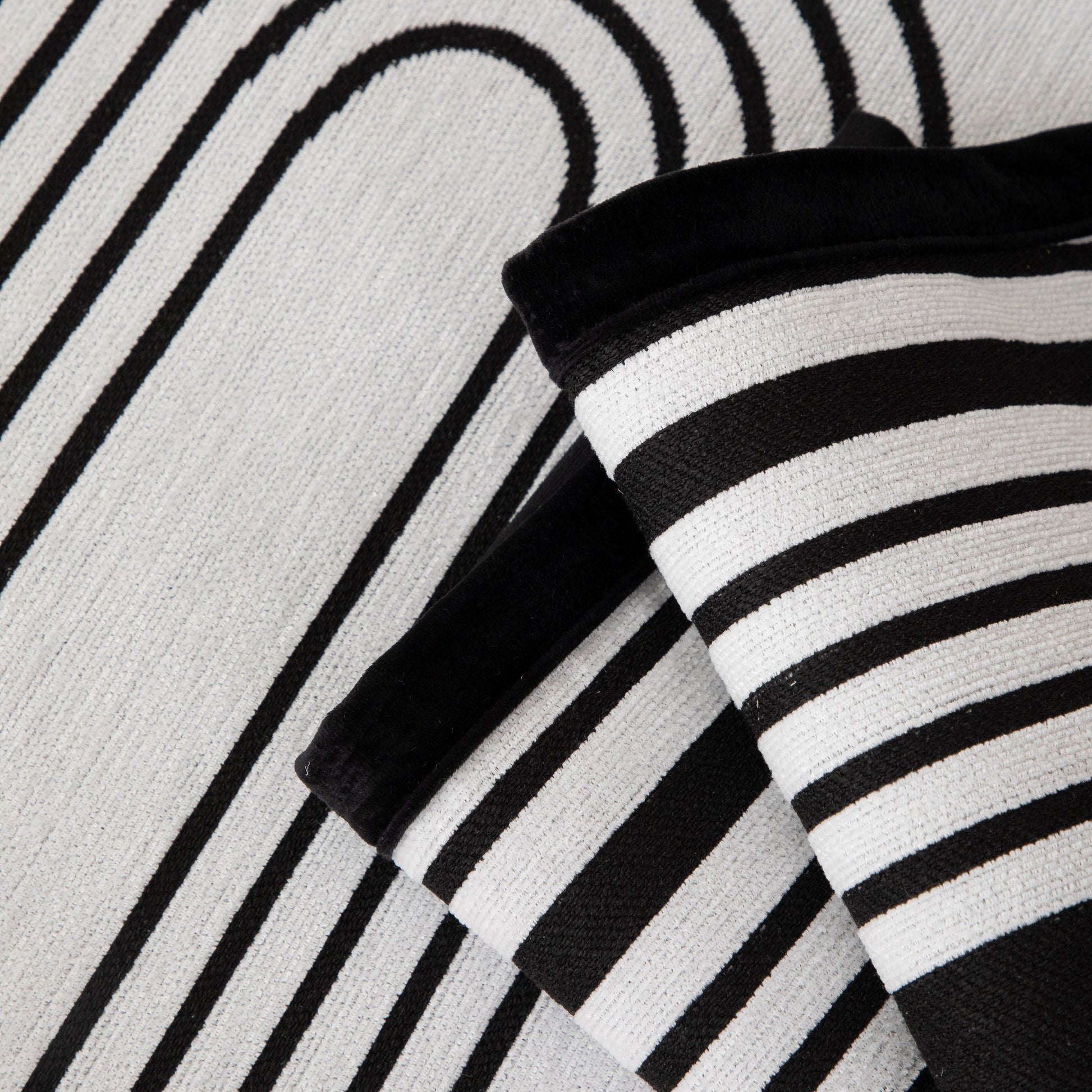 Modern Geometric Sofa Cover - Thick Woven, Pet Friendly, Stylish Couch Protector with bold black and white patterns
