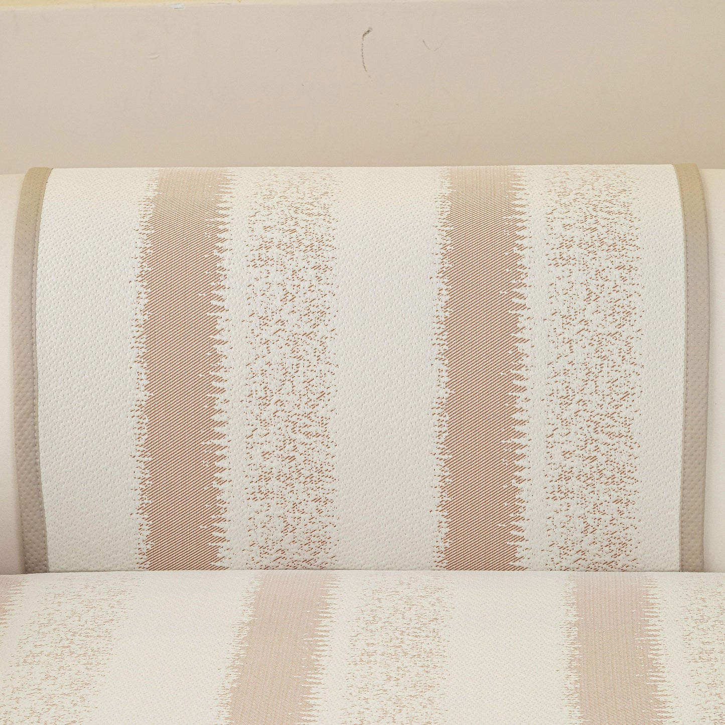 Striped Non-Slip Cooling Couch Cover, Summer Couch Pads for Seat Back Armrest in warm beige tones, perfect for summer.