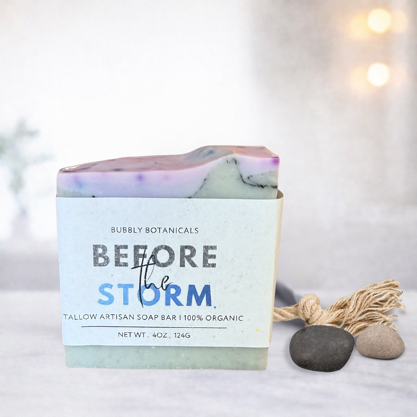 Handmade Tallow Soap - Before the Storm | Crisp Marine Scent