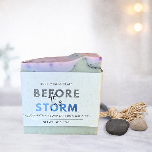 Handmade Tallow Soap - Before the Storm | Crisp Marine Scent