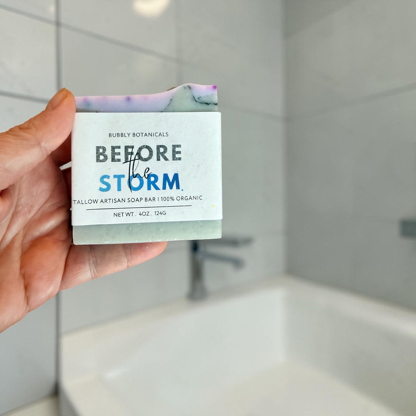 Handmade Tallow Soap - Before the Storm | Crisp Marine Scent