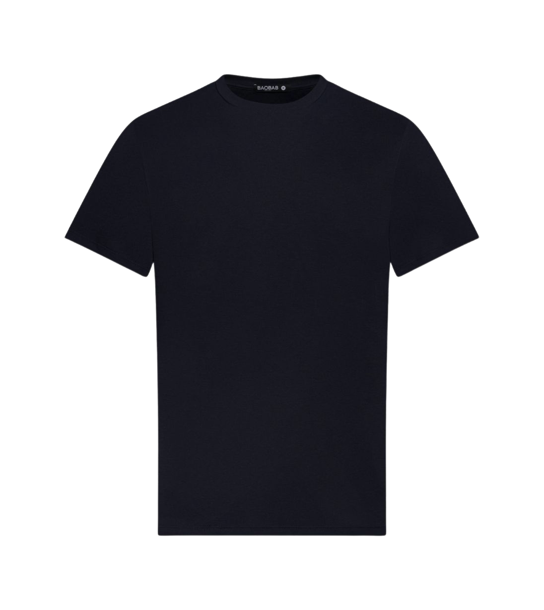 Short Sleeve Perfect Tee in black, made from premium Peruvian Pima cotton, showcasing its soft texture and wrinkle-resistant properties.