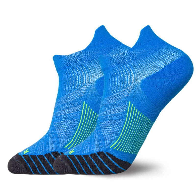 Colorful ankle compression socks showcasing Quick-Dry Low-Cut design, ideal for boosting circulation and reducing swelling in women.