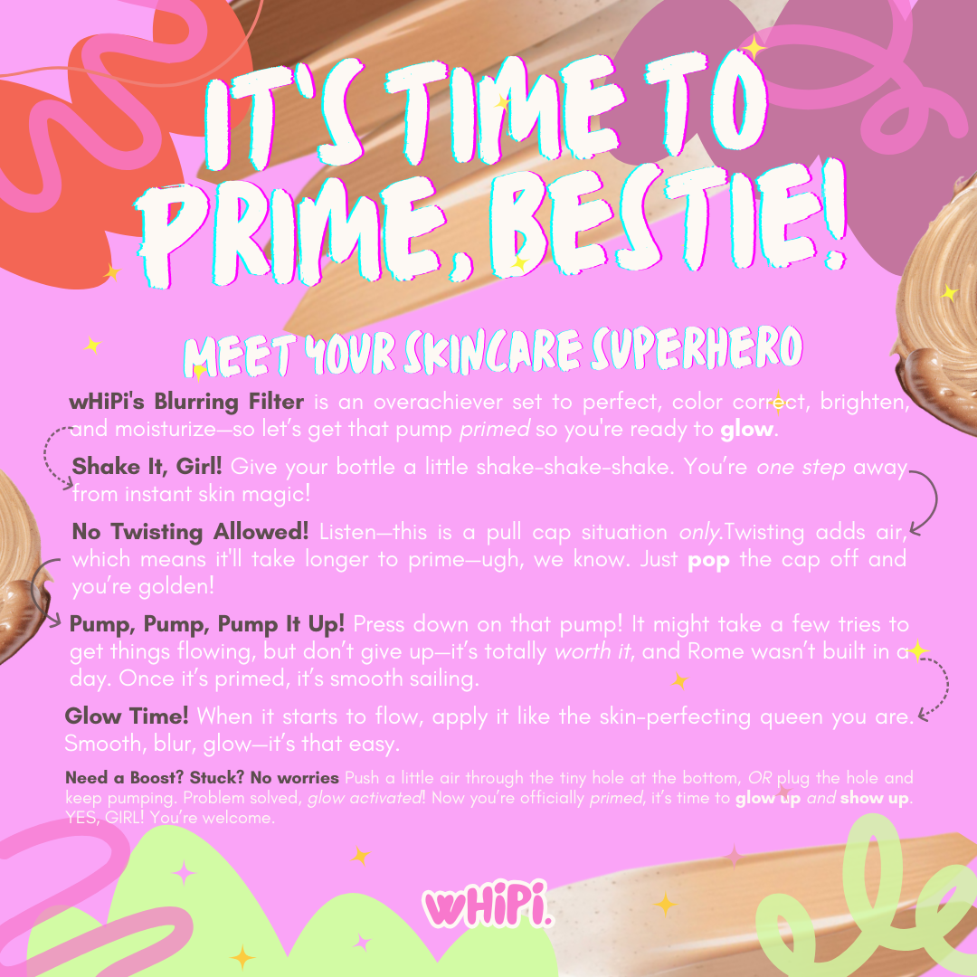 Blurring Filter Tinted Moisturizer promotional graphic with text emphasizing its multiple skincare benefits.