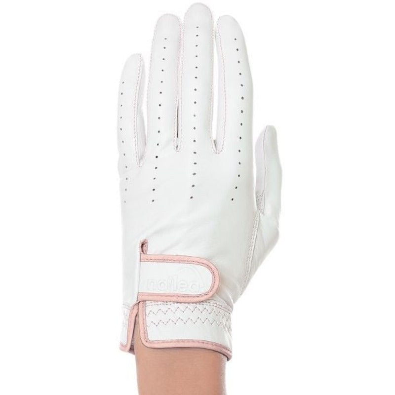 Premium Standard Golf Gloves White enhancing grip and style for women, featuring luxurious design and American Standard sizing.
