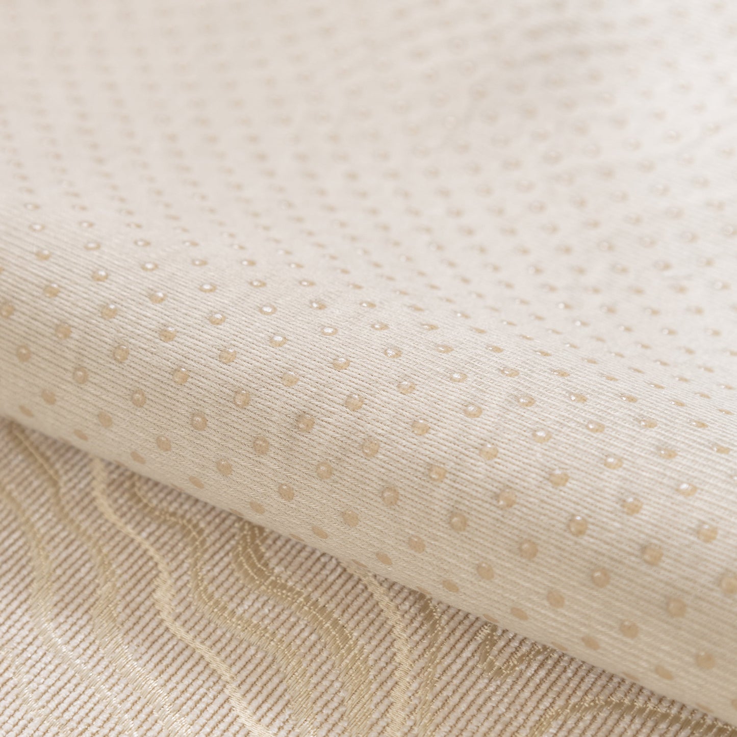 Detailed view of Modular Sofa Cover for Sectionals, Gold Striped Non-Slip Couch Protector showing textured wave pattern and gold stripes.