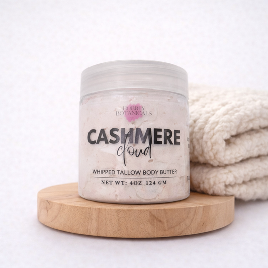 Artisan Tallow Body Butter Cashmere Cloud – Rich Hydration & Cozy Scent