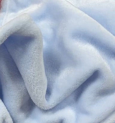 Ultra soft flannel Golf / Travel Blanket in light blue, ideal for cozy warmth with matching carry case for easy storage and travel.