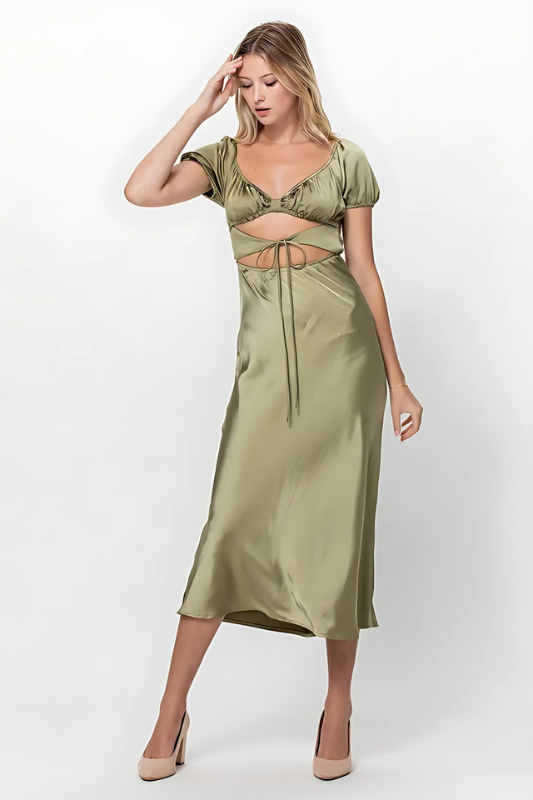 Romance in Rome Satin Dress