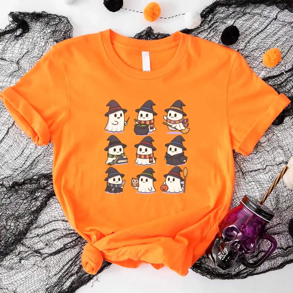 Cute Witch Ghosts Halloween Shirt – Kawaii Spooky Tee