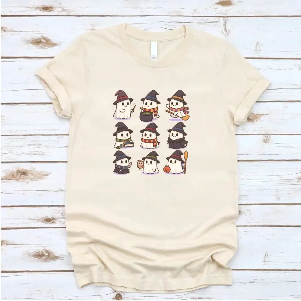 Cute Witch Ghosts Halloween Shirt – Kawaii Spooky Tee