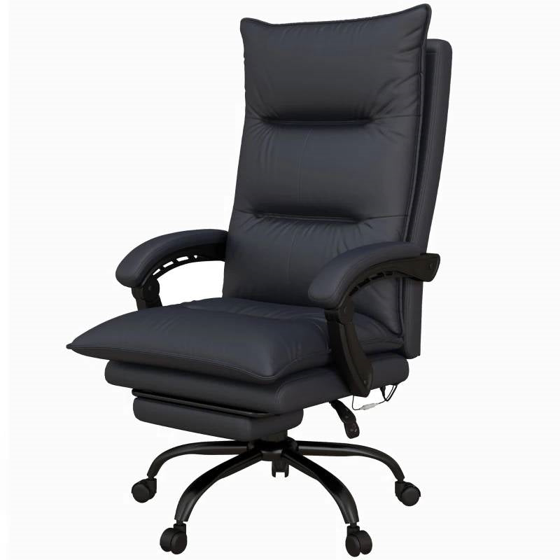 Double Padded Executive Massage Heated Office Chair Charcoal with recline and vibration massage features