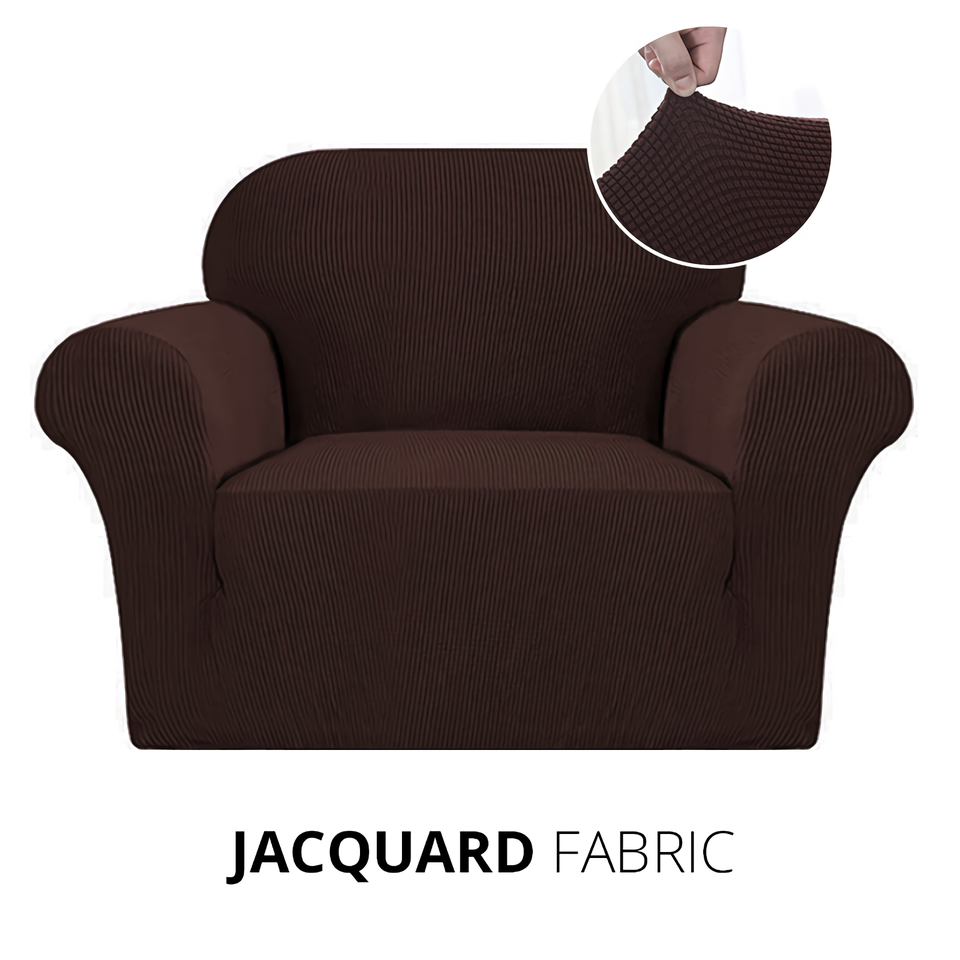 KAS Armchair Cover 4-Styles Elastic Sofa Cover Couch Covers for Living Room Stretchable Slipcover for Chairs - 1 Seater Chair Slip Cover