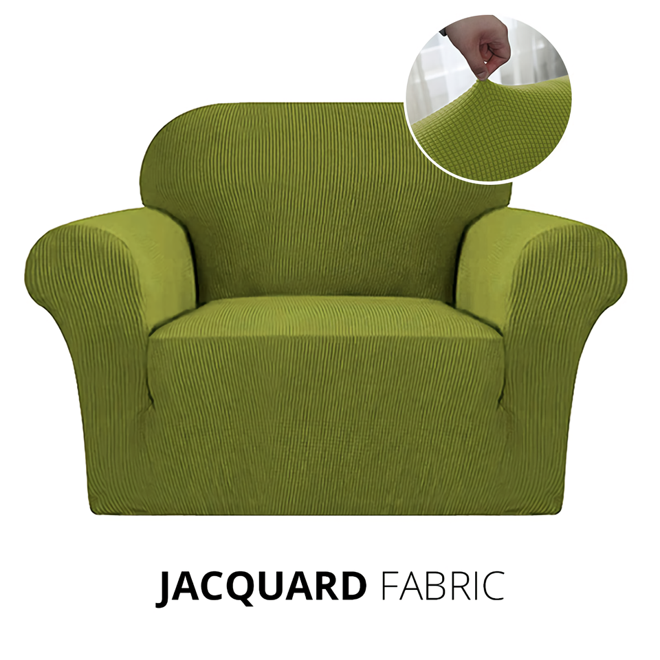 KAS Armchair Cover 4-Styles Elastic Sofa Cover Couch Covers for Living Room Stretchable Slipcover for Chairs - 1 Seater Chair Slip Cover