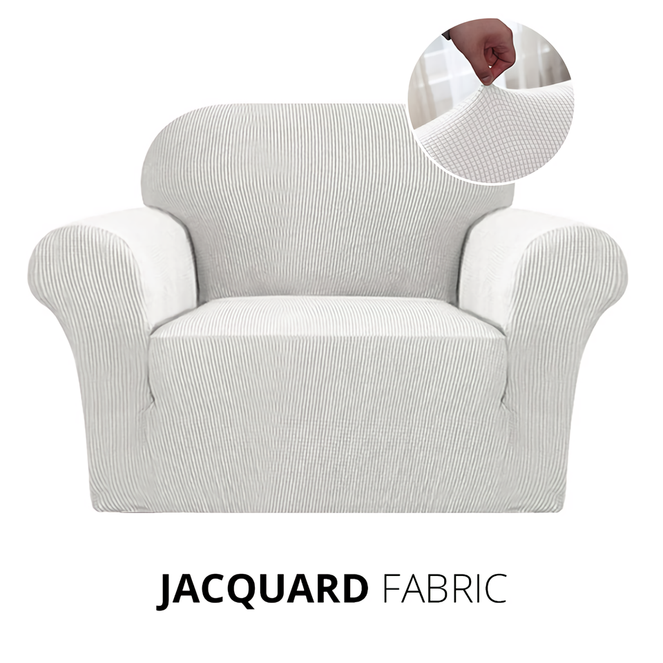 KAS Armchair Cover 4-Styles Elastic Sofa Cover Couch Covers for Living Room Stretchable Slipcover for Chairs - 1 Seater Chair Slip Cover