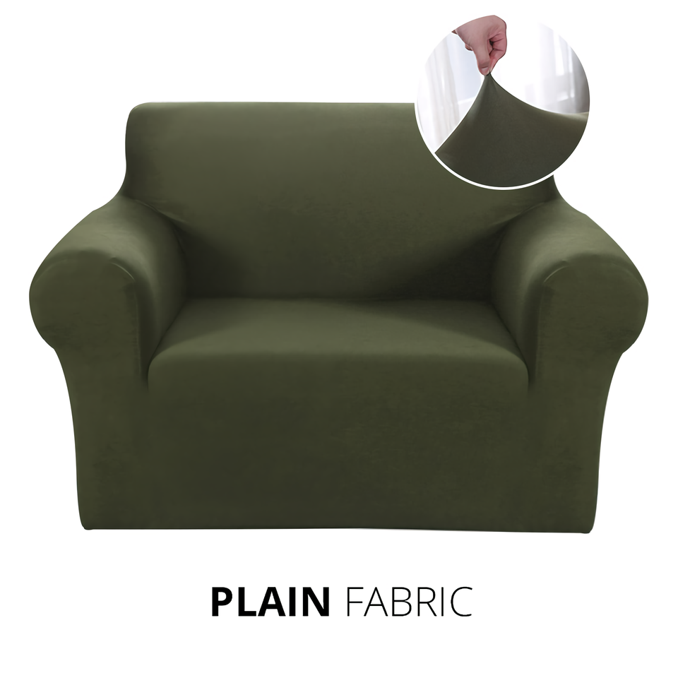 KAS Armchair Cover 4-Styles Elastic Sofa Cover Couch Covers for Living Room Stretchable Slipcover for Chairs - 1 Seater Chair Slip Cover