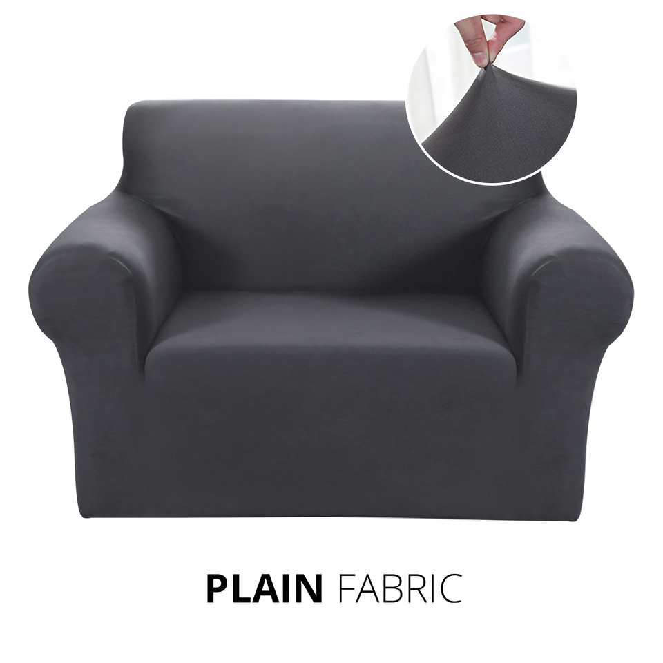 KAS Armchair Cover 4-Styles Elastic Sofa Cover Couch Covers for Living Room Stretchable Slipcover for Chairs - 1 Seater Chair Slip Cover