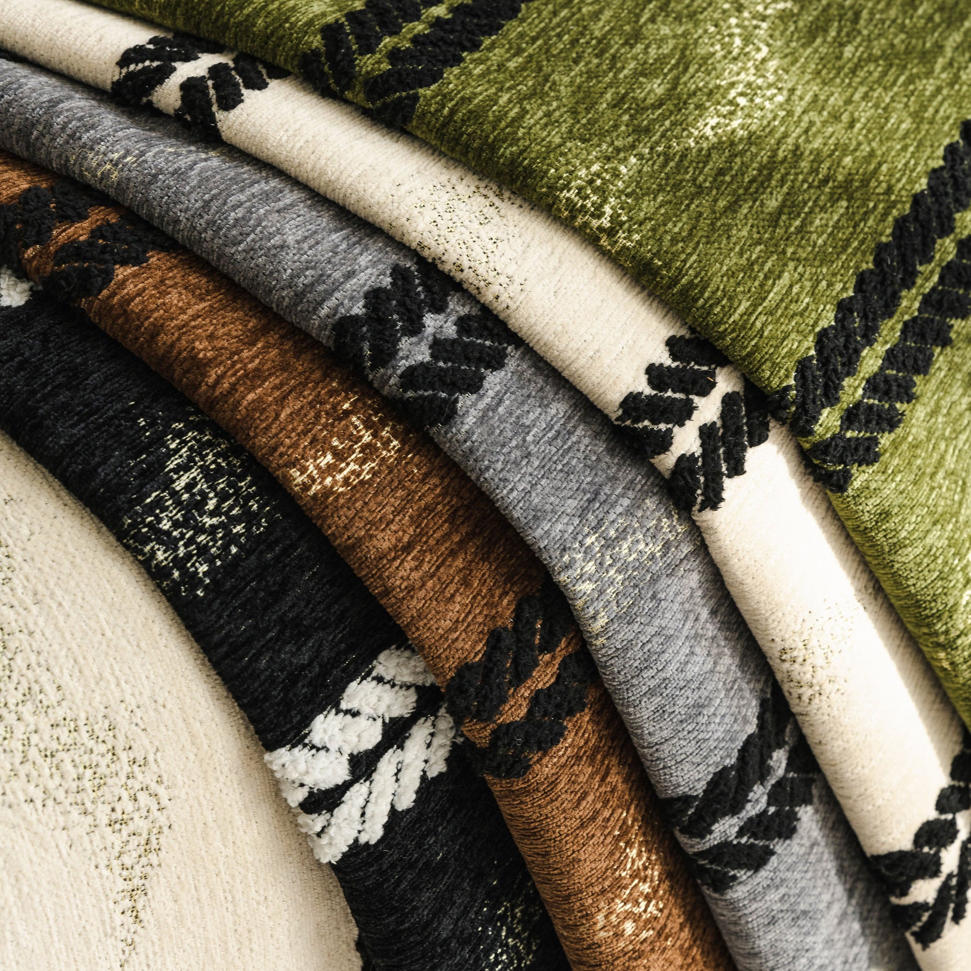 Non-Slip Sofa Cover with Thick Chenille Texture Woven Stripe Couch Protector Throw in assorted colors