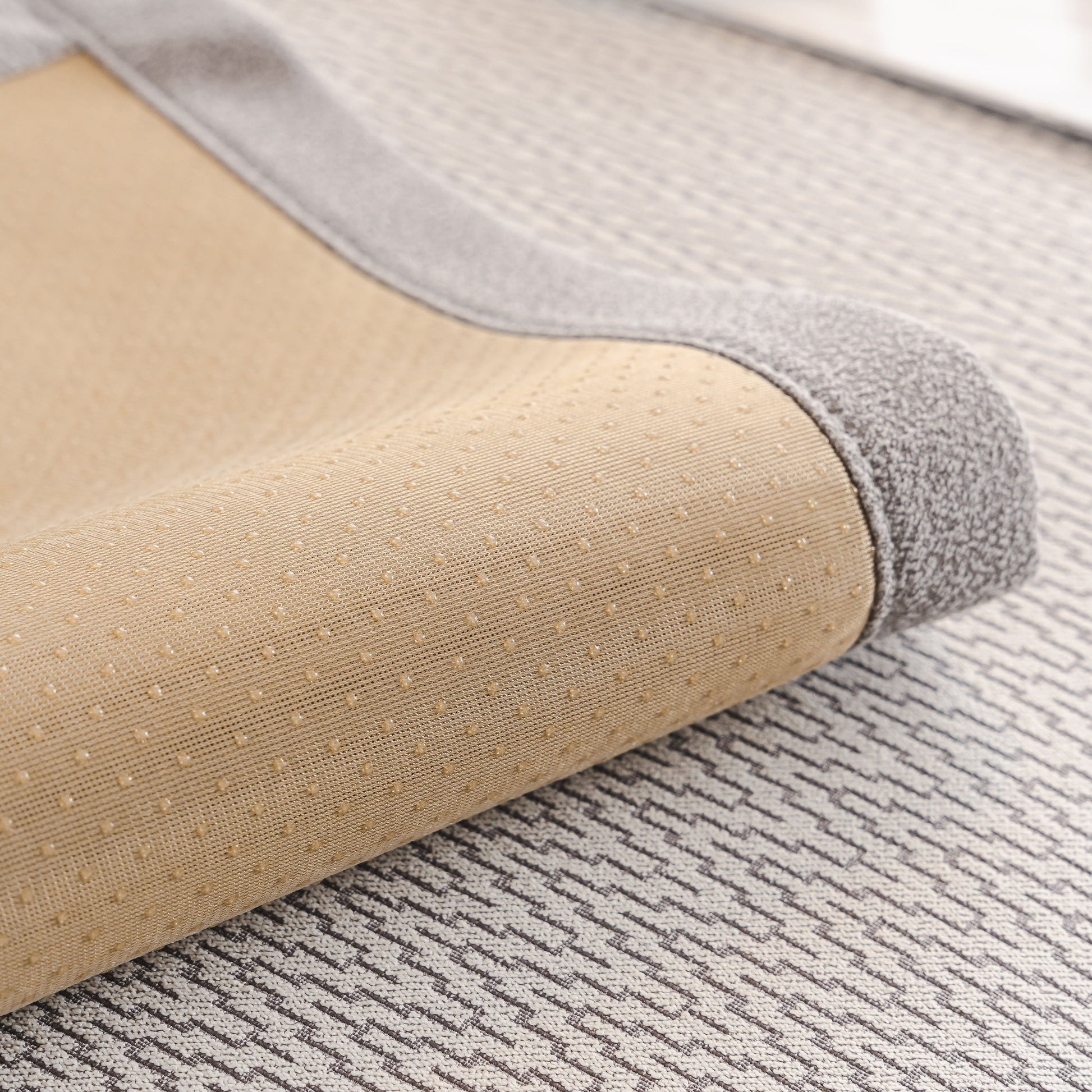 Herringbone Couch Protector for Pets, Non-Slip Washable Sectional Couch Covers with silicone dots and piped edges on chenille fabric.