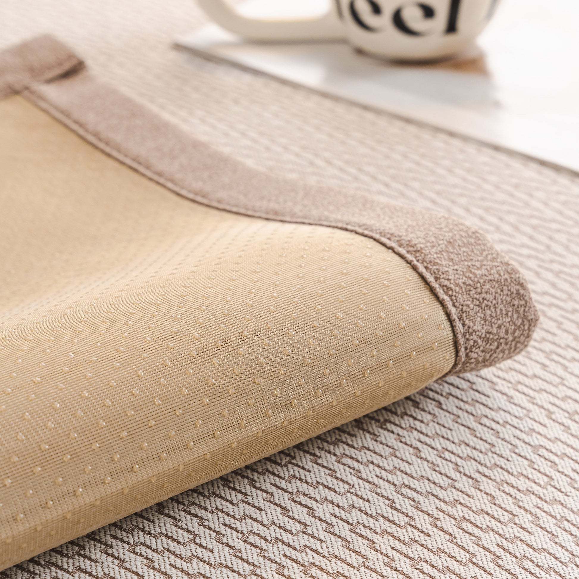 Herringbone Couch Protector for Pets, Non-Slip Washable Sectional Couch Covers with silicone backing and piped edges.