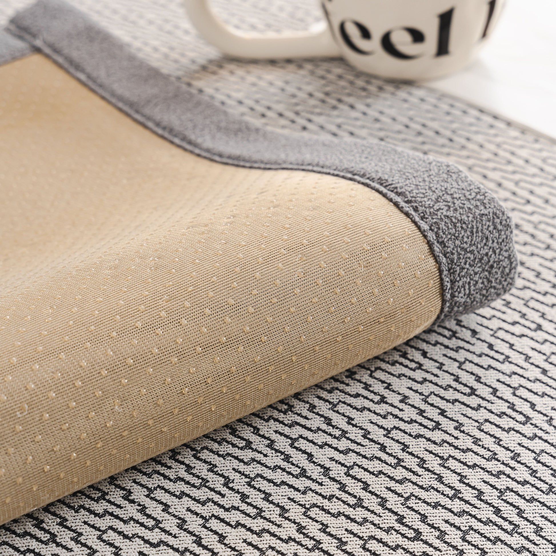 Herringbone Couch Protector for Pets, Non-Slip Washable Sectional Couch Covers shown with silicone dots and piped edges.