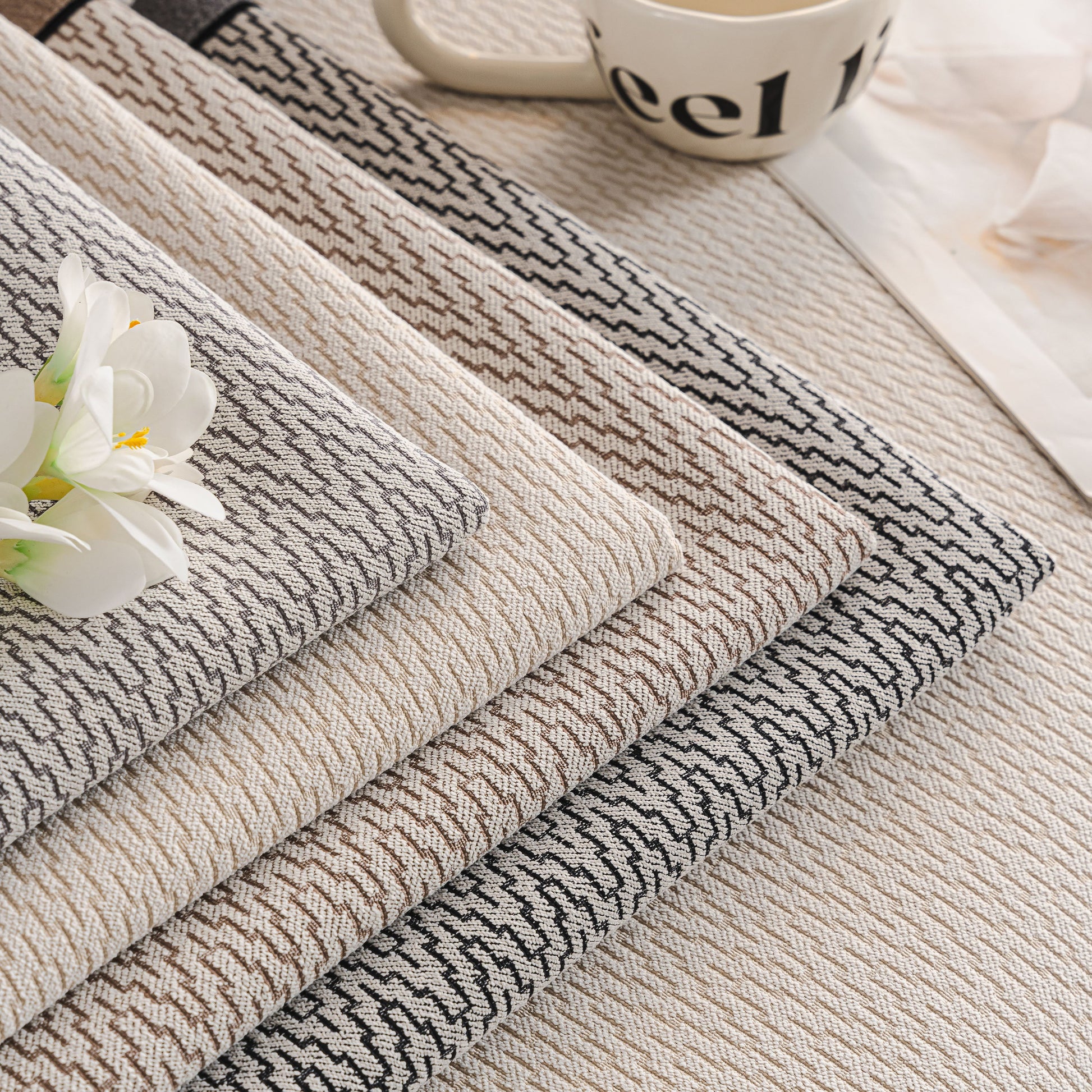 Herringbone Couch Protector for Pets, Non-Slip Washable Sectional Couch Covers in various colors on display.