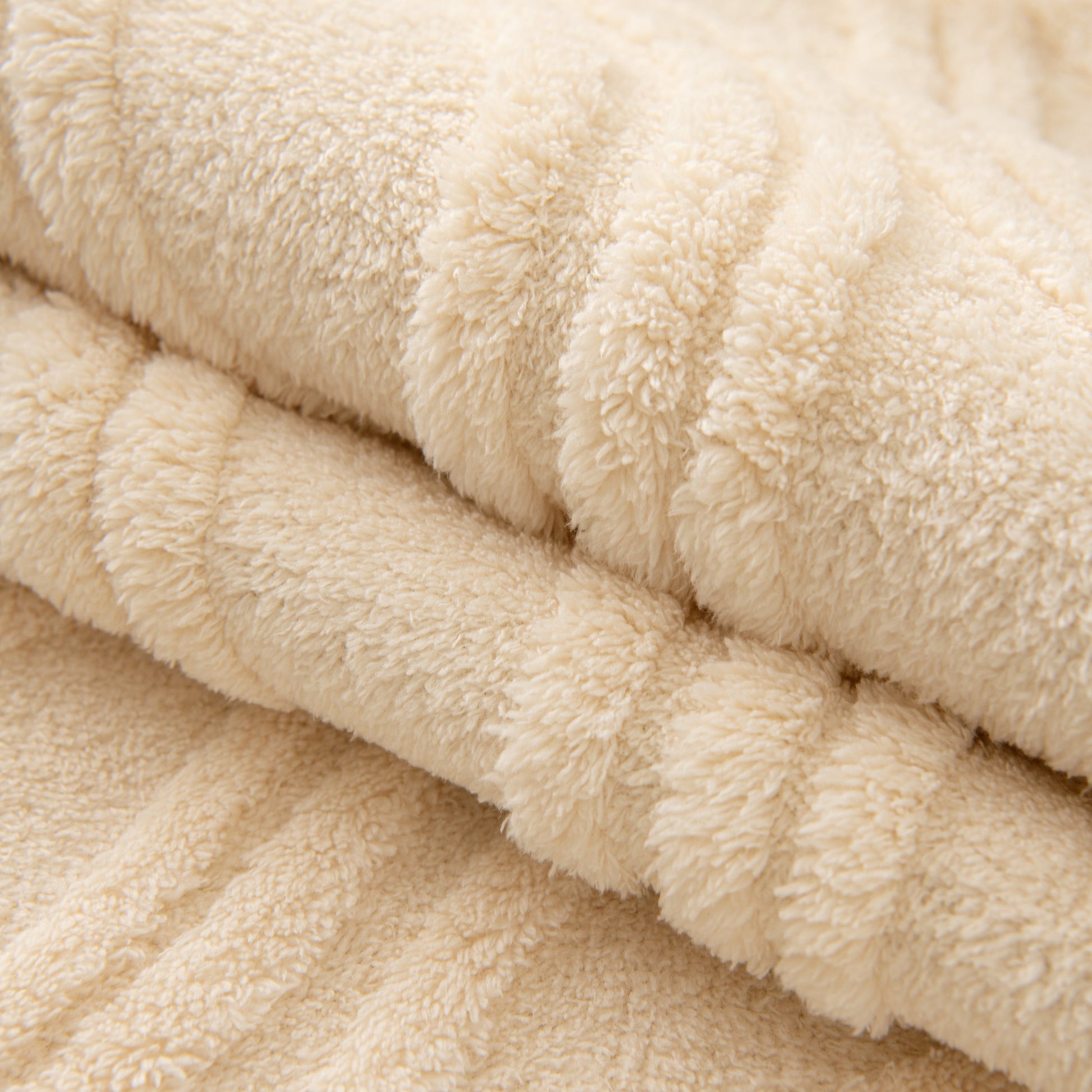 Close-up of Winter Thickened Non-slip Blanket, Three-Dimensional Embossed Cotton Velvet Sofa Cover texture.