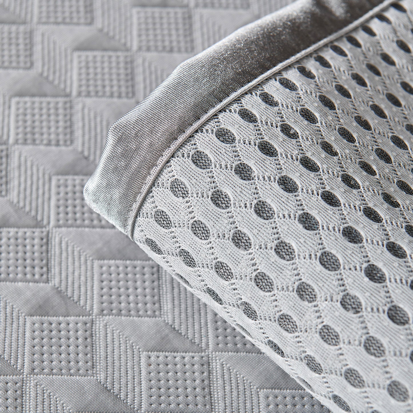 Close-up of geometric 3D diamond quilted pattern on Geometric 3D Sofa Cover, Non-Slip Couch Protector for Seat, Backrest & Armrest.