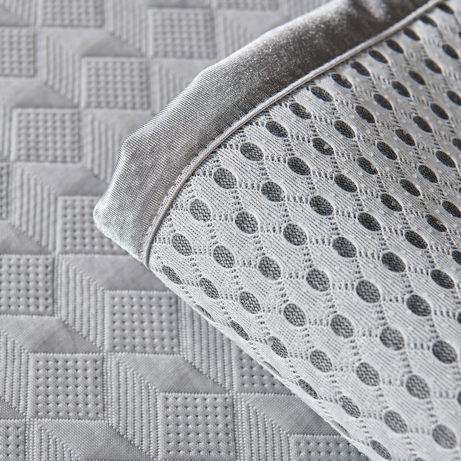 Close-up of geometric 3D diamond quilted pattern on Geometric 3D Sofa Cover, Non-Slip Couch Protector for Seat, Backrest & Armrest.