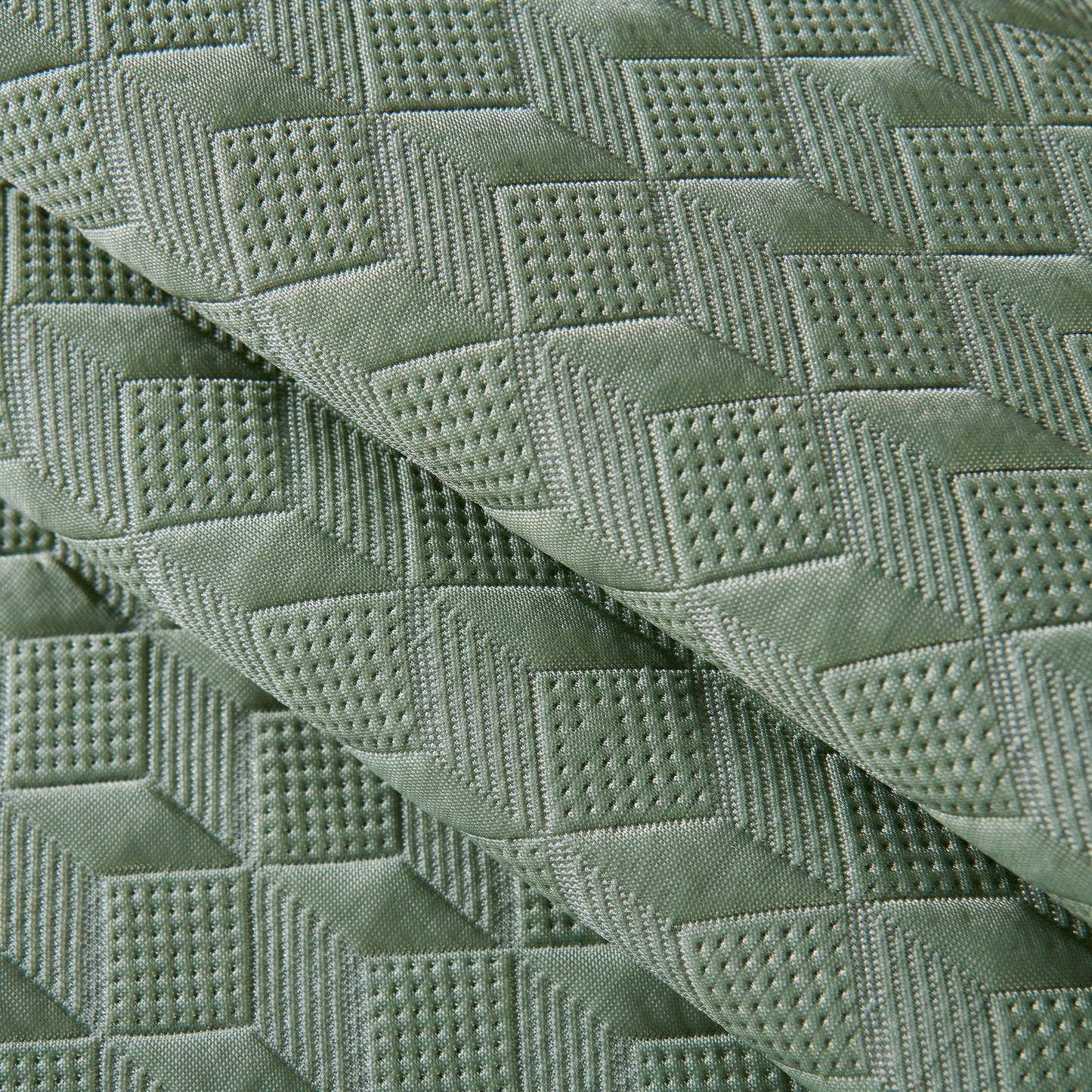 Geometric 3D Sofa Cover, Non-Slip Couch Protector for Seat, Backrest & Armrest with diamond quilted pattern in green