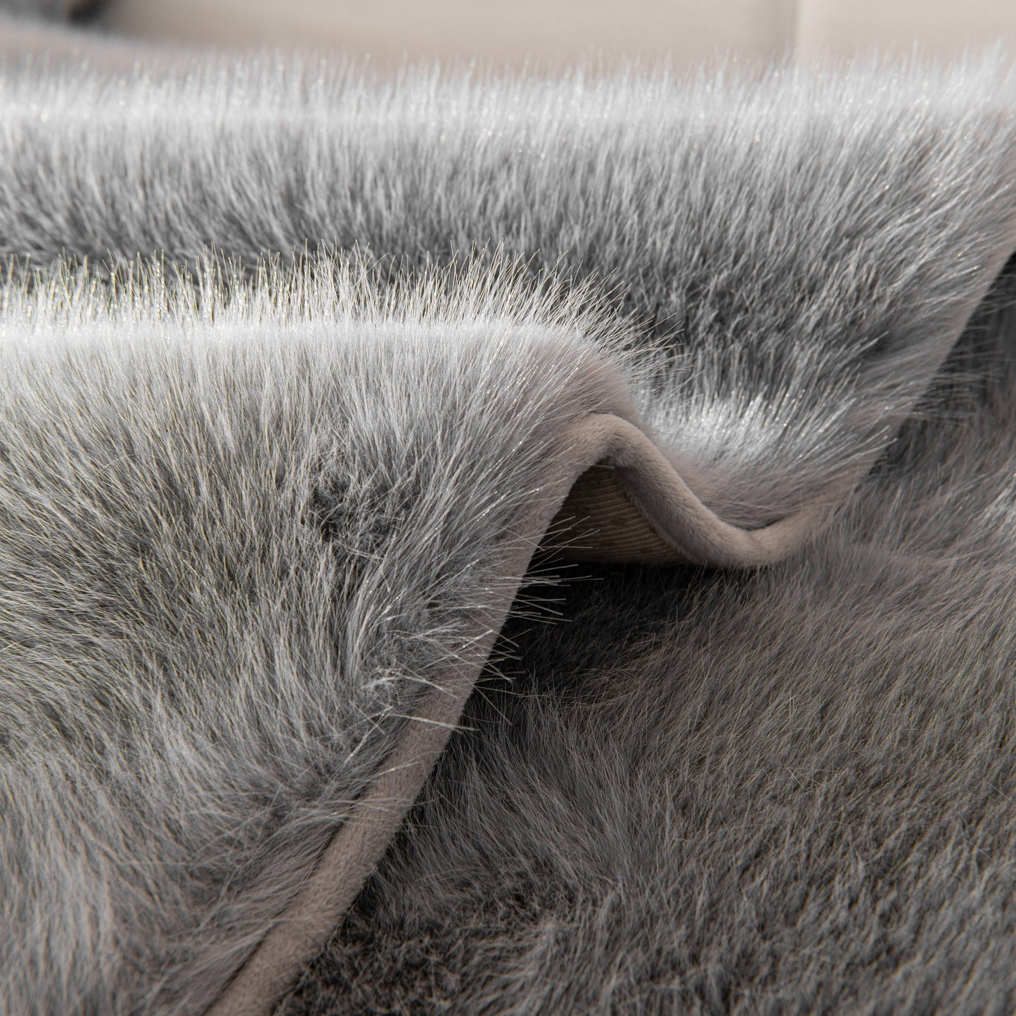 Faux Mink Velvet Luxury Fluffy Sofa Cushion, Winter Warm Thick Plush Non-slip Sofa Covers with soft and plush texture.
