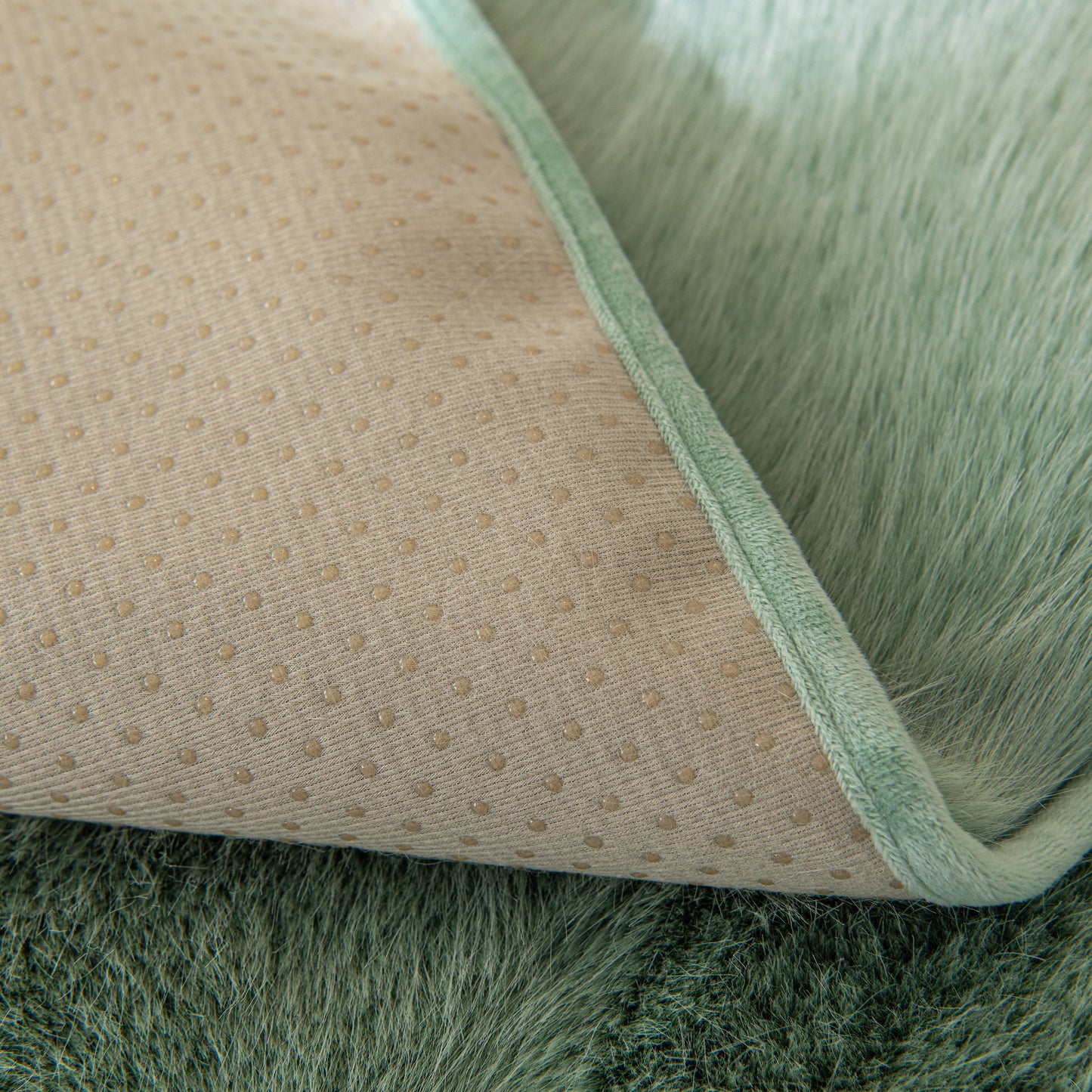 Close-up of Faux Mink Velvet Luxury Fluffy Sofa Cushion, Winter Warm Thick Plush Non-slip Sofa Covers showing texture detail