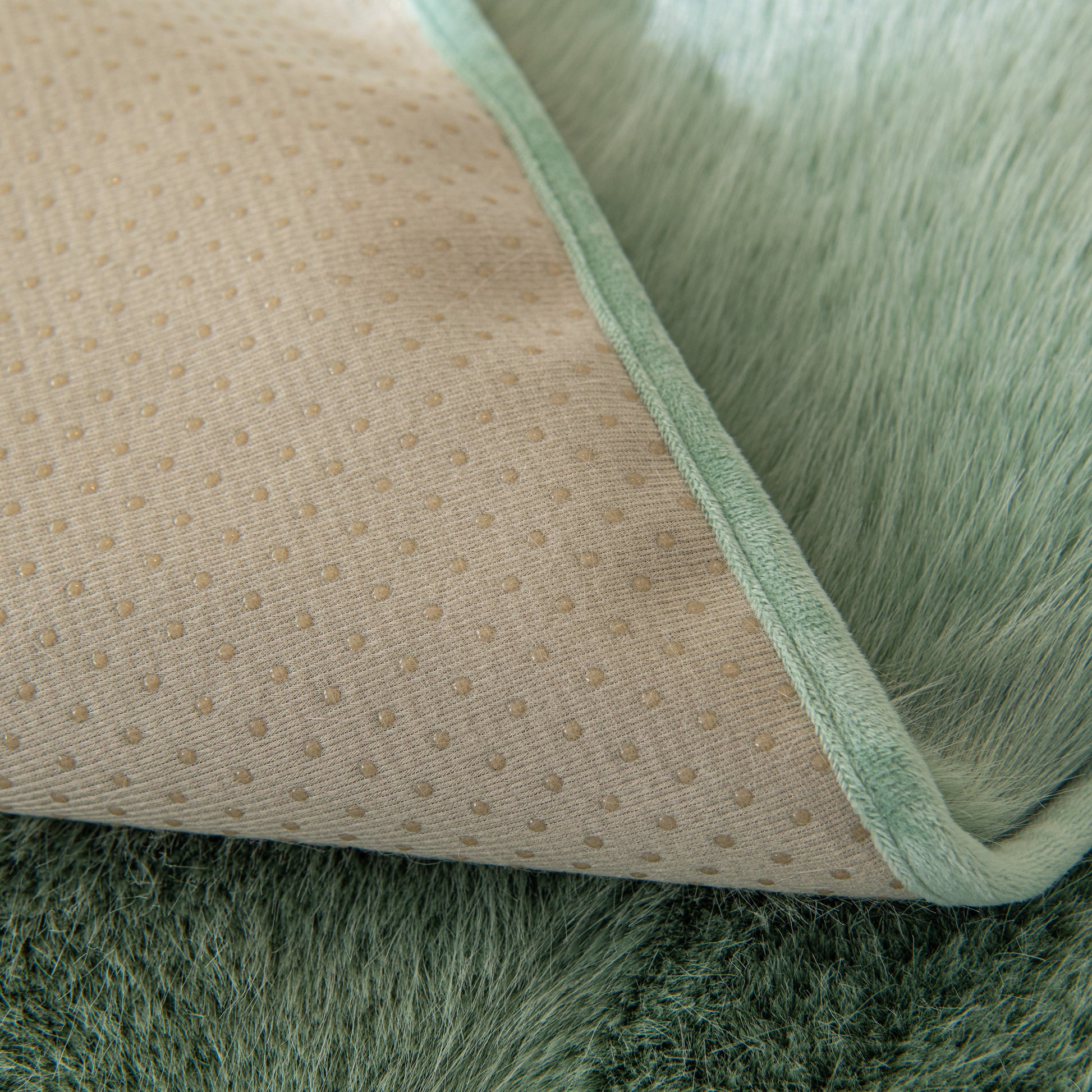 Close-up of Faux Mink Velvet Luxury Fluffy Sofa Cushion, Winter Warm Thick Plush Non-slip Sofa Covers showing texture detail