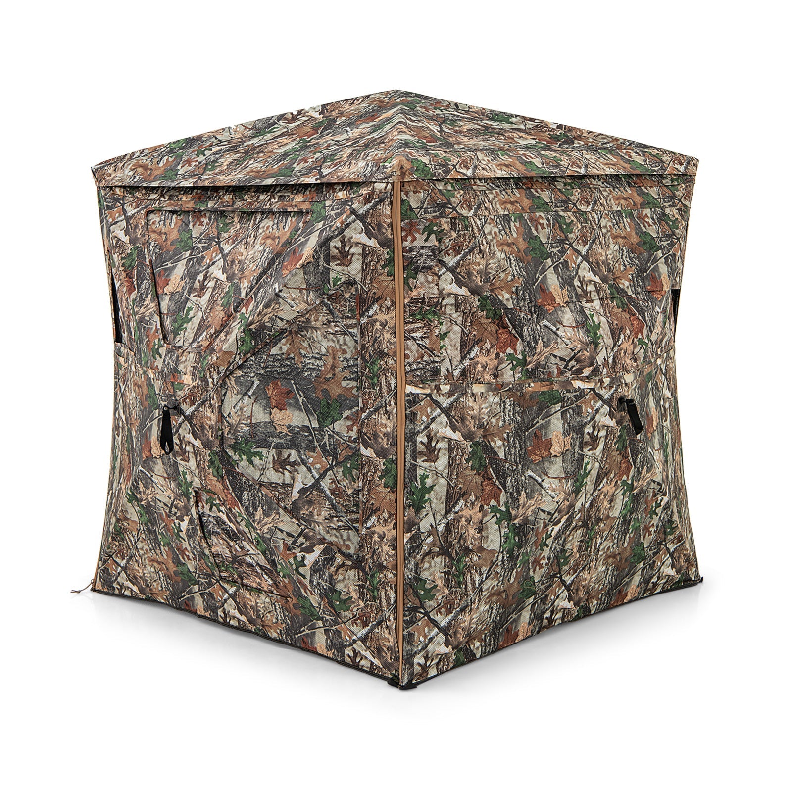 5-IN-1 Detachable Hunting Blind for 2-3 People with Skylight featuring camouflage design and detachable panels