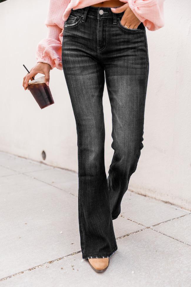 Classic Cowgirl High Waisted Flared Denim Jeans for Women with flattering fit and timeless style, perfect for everyday wear.