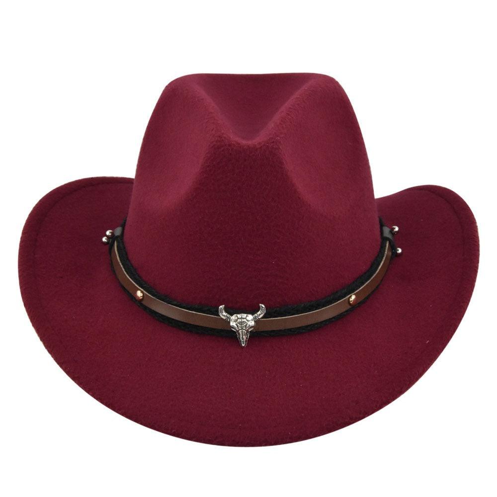 The Cleveland - Classic Bar Cowboy Hat - Wool Felt, Stylish & Durable with leather band and brass accents