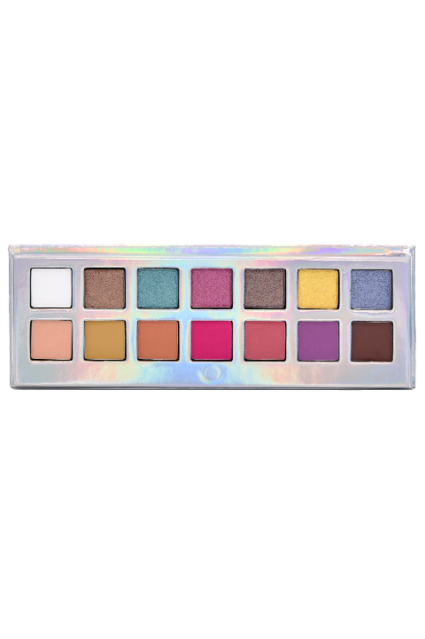 Medeteréna - ES19 eyeshadow palette with 14 matte and metallic shades for rich color payoff and seamless blending.