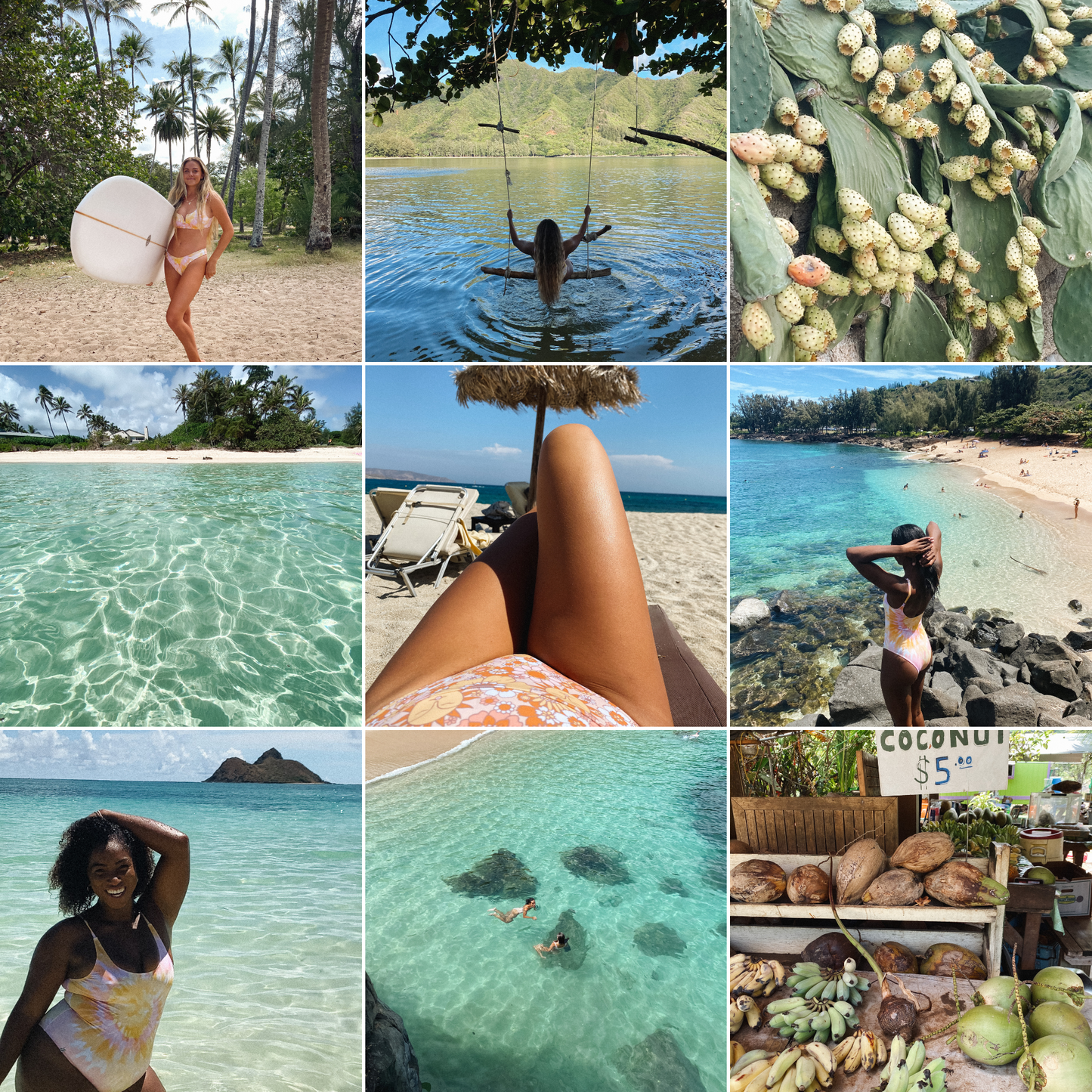 the aesthetic filters used on tropical beach Instagram photos for vibrant and natural look