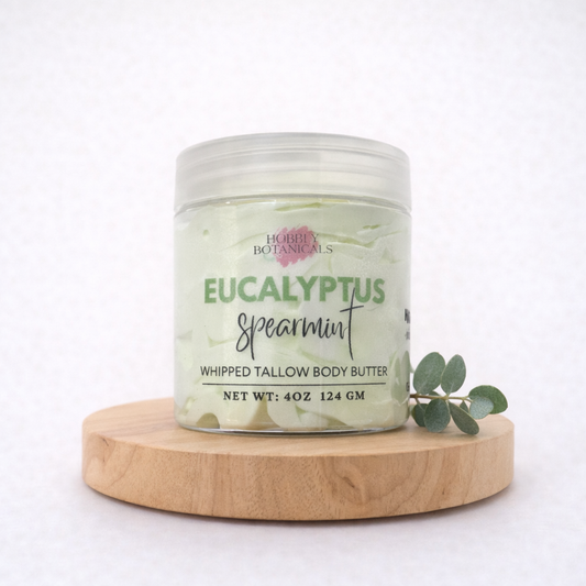 Artisan Tallow Body Butter – Eucalyptus Spearmint | Rich Hydration & Relaxing Scent