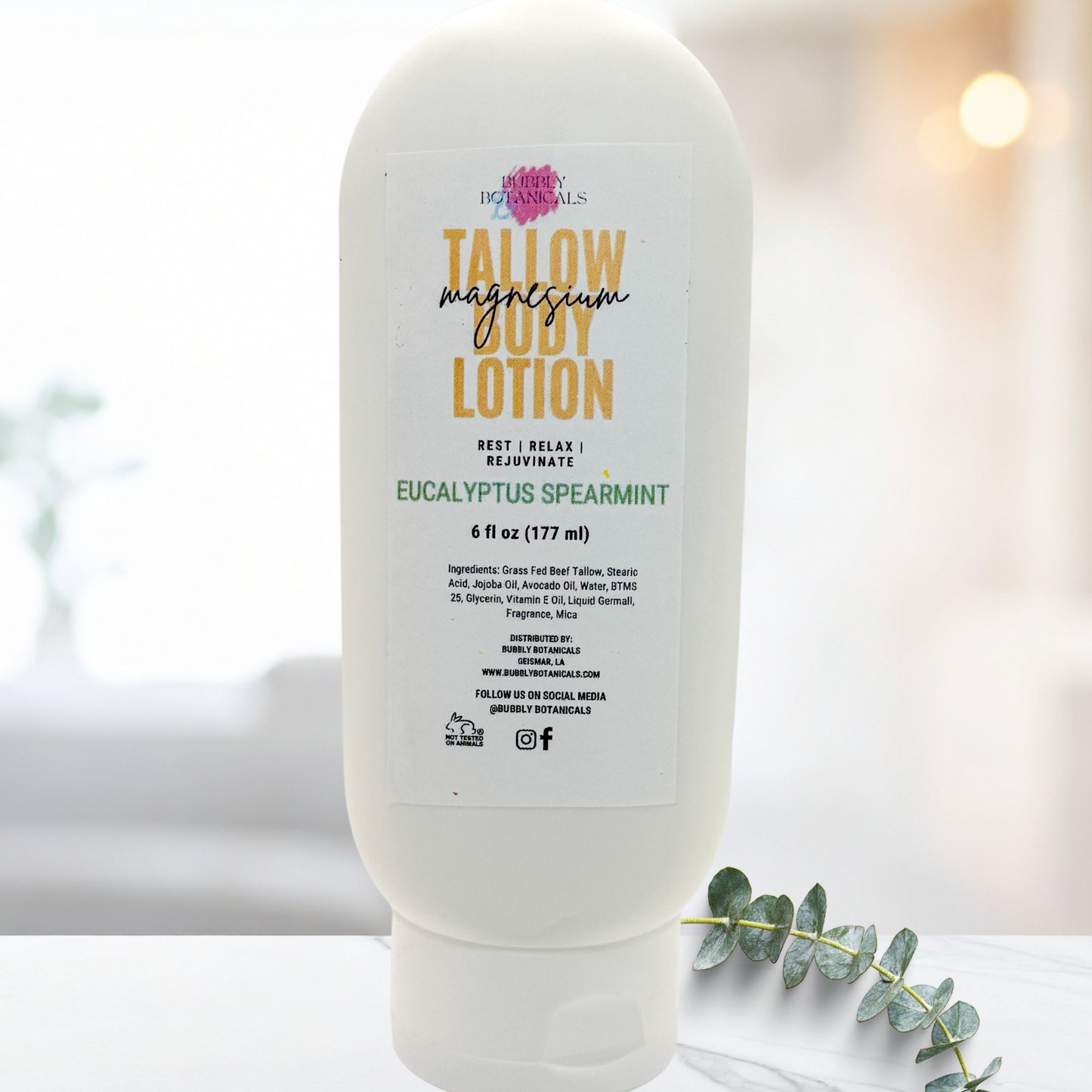 Magnesium Tallow Lotion Spearmint Eucalyptus | Cool Relief