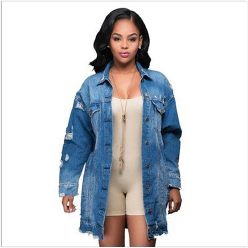 Cowgirl Chic Boyfriend Denim Jacket | Distressed & Stylish Western Outerwear for a relaxed yet chic look