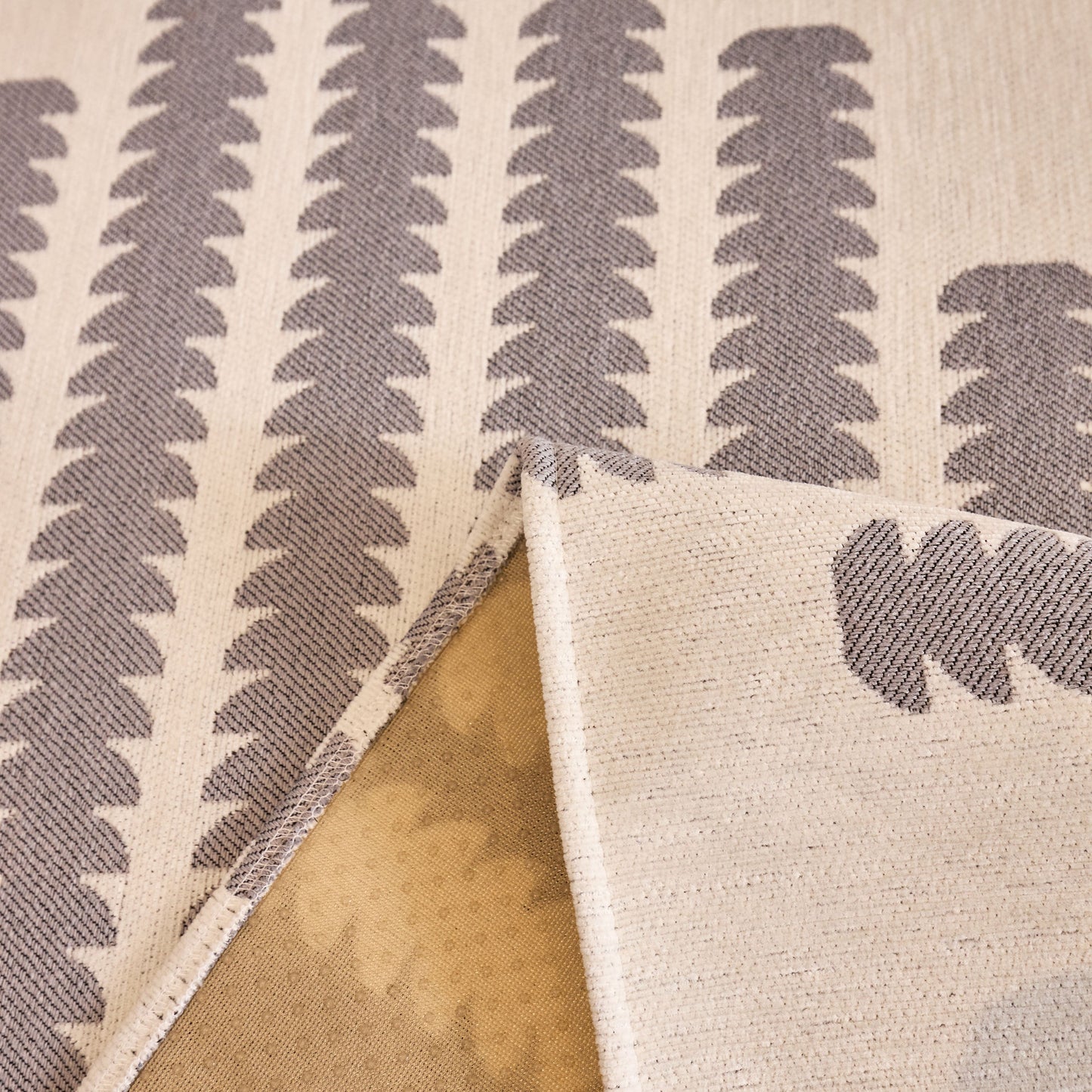 Close-up of Vertical Stripes Sectional Sofa Cover Slipcover - Non-Slip, Fits L-Shape Couches showing texture and non-slip backing