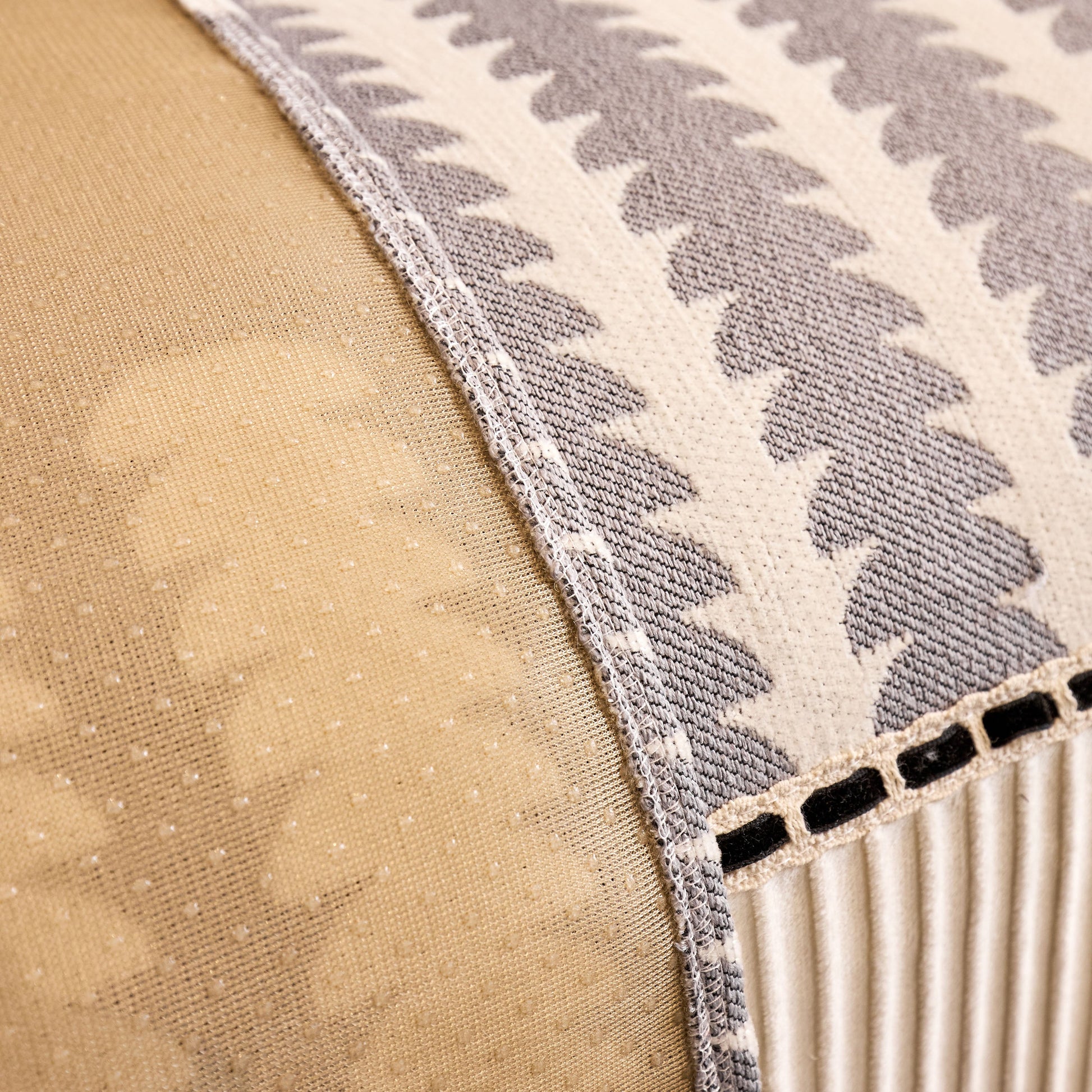 Close-up of Vertical Stripes Sectional Sofa Cover Slipcover - Non-Slip, Fits L-Shape Couches, featuring chenille fabric and texture.