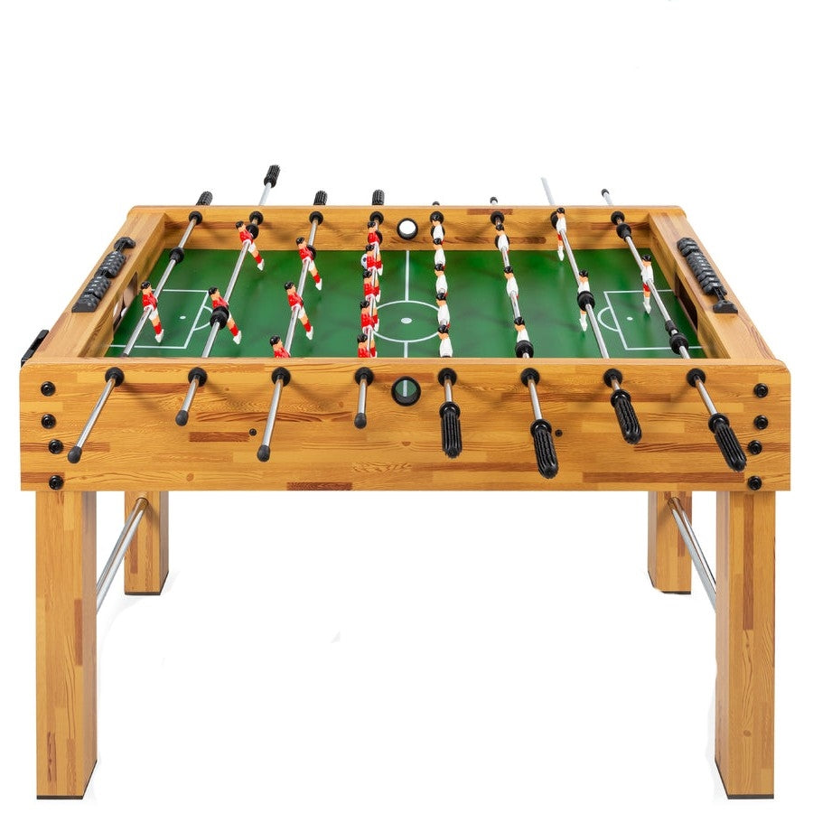 Competition Arcade Waist Height Foosball Table with chrome-finished steel rods and composite wood construction for home game rooms.