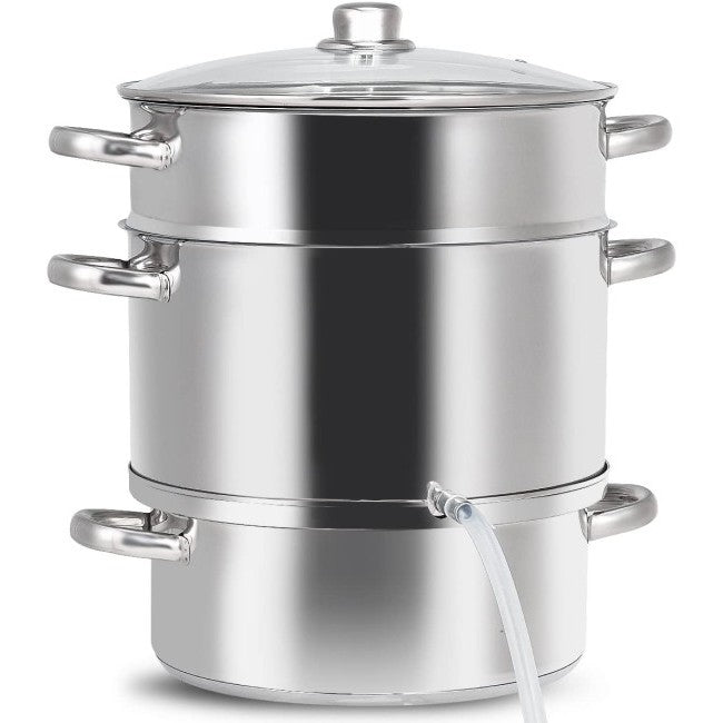 11 Quart Stainless Steel Steamer / Fruit Vegetable Juicer for extracting natural juice from fruits and vegetables