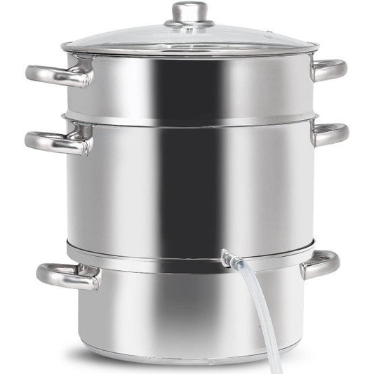 11 Quart Stainless Steel Steamer / Fruit Vegetable Juicer for extracting natural juice from fruits and vegetables