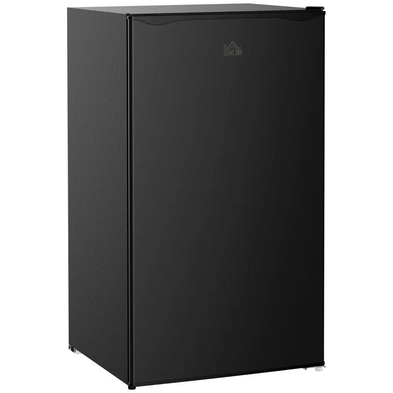 Compact Refrigerator Mini Fridge/Freezer 3.2 Cu.Ft, Black with reversible doors, suitable for dorm or office use.