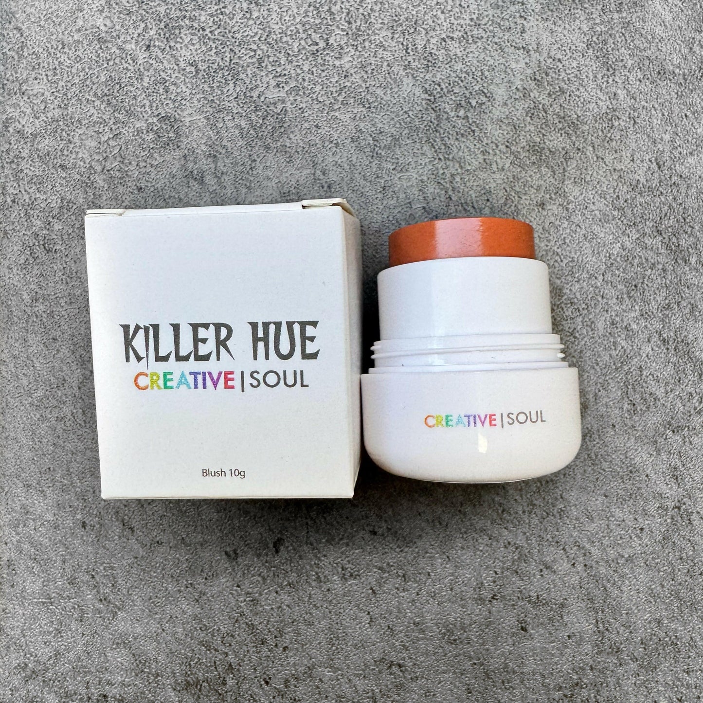 Terror Taupe cream blush from Killer Hue with box, vegan and cruelty-free, satin-matte finish, perfect for all skin types.