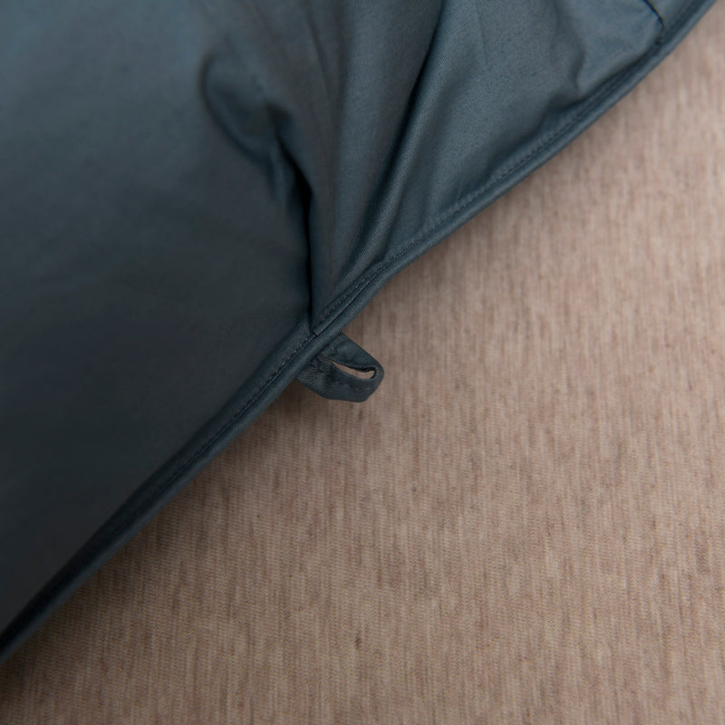 Close-up of Giuseppina 1000 Thread Count Goose Down Comforter Duvet showing detail and texture on bedding.