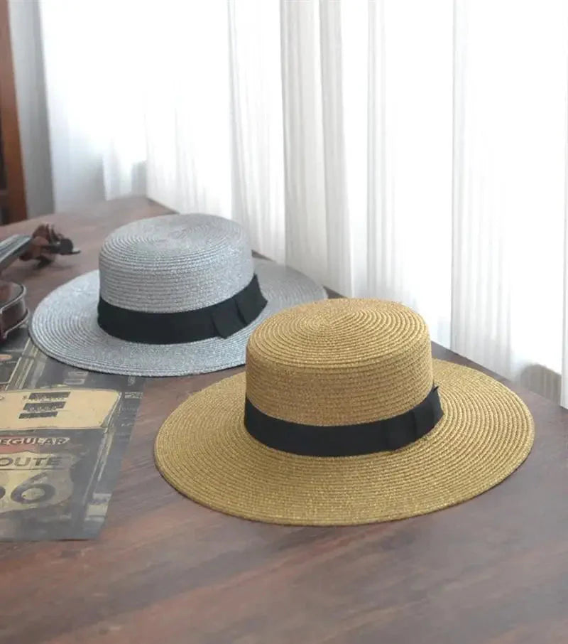 Women’s Straw Fedora with Metallic Bee Accent
